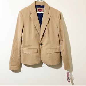 Merona Blazer Jacket Gazelle Brown Size 16